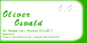 oliver osvald business card